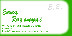 emma rozsnyai business card